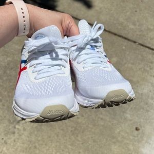 Asics Gel-Kayano 26 White/ Classic Red Women Running Shoes Size 8